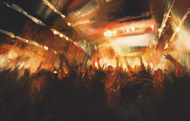 torcendo multidão no concerto - Foto, Imagem