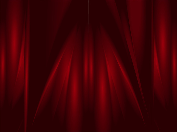 Red silk background - Vector, Image