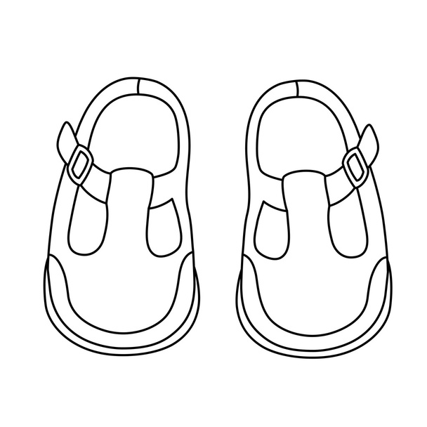 Par de zapatos para niños dibujados a mano
 - Vector, Imagen