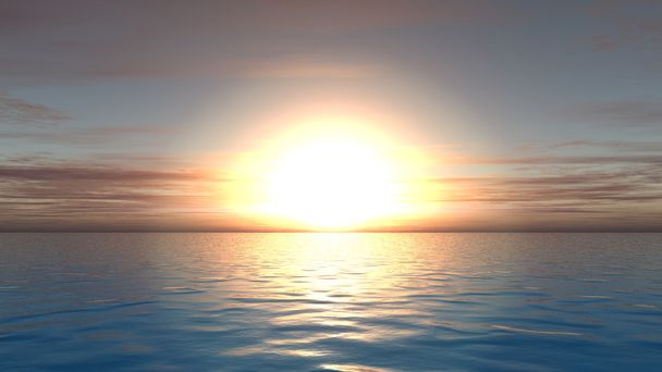 3D CG rendering of sun rise - Photo, Image