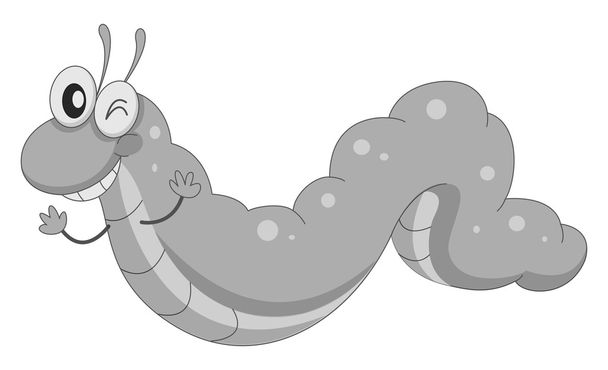 Gelukkig worm - Vector, afbeelding