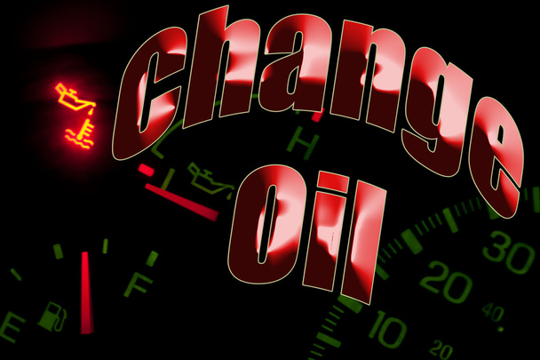 αλλαγή του πετρελαίου υπηρεσία φωτός μηχανών - Φωτογραφία, εικόνα