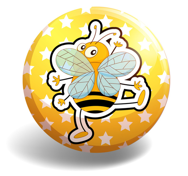 Желтая пчела
 - Вектор,изображение