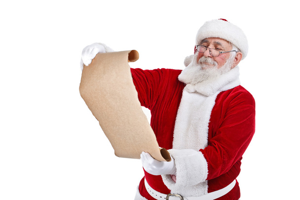 Santa with scroll paper - Foto, Imagem