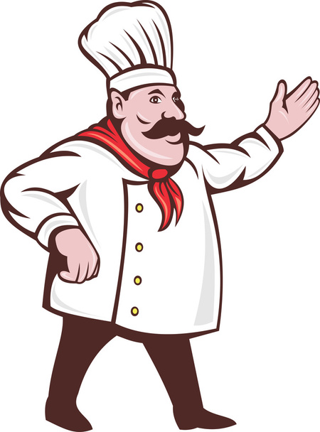 Італійський шеф-кухар мультфільму з вуса - Фото, зображення