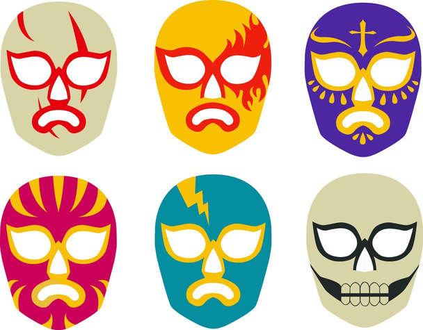 Lucha Libre Masks - Vector, Image