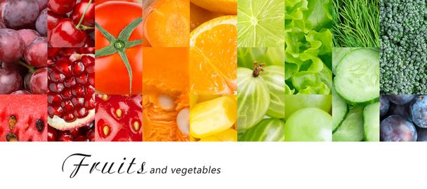 Fresh fruits and vegetables - Foto, Bild