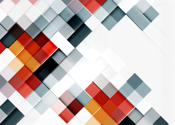 Square shape mosaic pattern design. Universal modern composition - Vector, Image