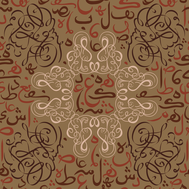ornamento padrão sem costura caligrafia árabe de texto Eid Mubarak conceito para festival comunitário muçulmano Eid Al Fitr (Eid Mubarak
) - Vetor, Imagem