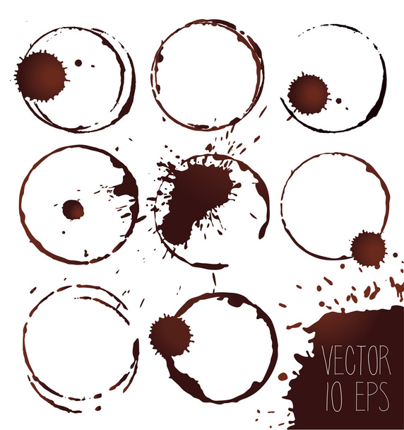 Coffee stains on   background - Vector, Image