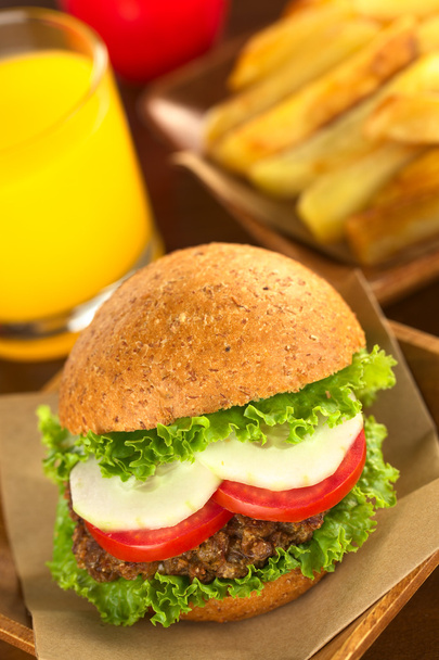vegetarische linze Hamburger - Foto, afbeelding