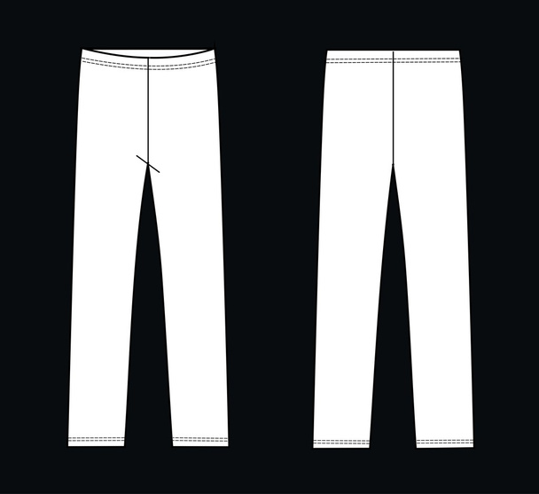 Garment sketch leggings pants - Vector, Image