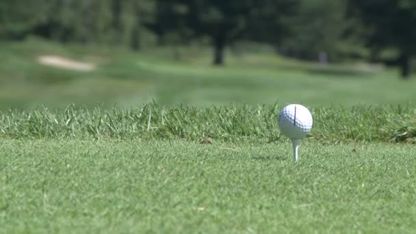 Közeli kép: driver golf labda csatlakozó - Felvétel, videó