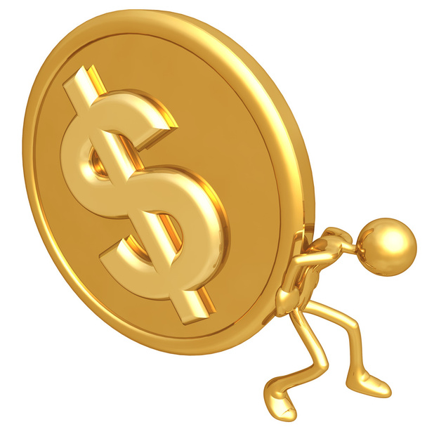 tlačení zlaté mince dolaru - Fotografie, Obrázek