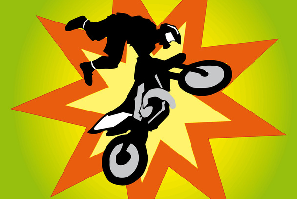 Motocross motociclista
 - Vetor, Imagem