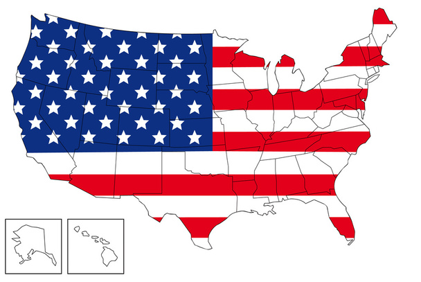 Mappa USA - Vettoriali, immagini