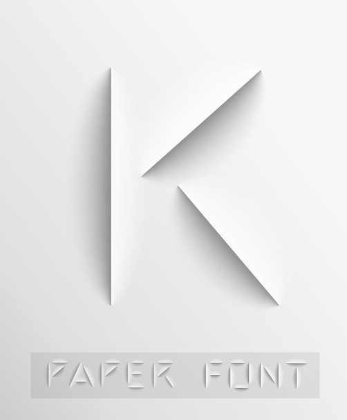 Paper cut letter. Typographic - Vector, Image