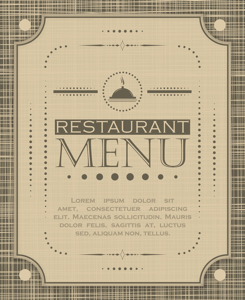 Creative restaurant menu cover design - Vektor, Bild