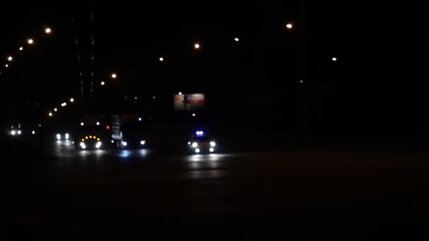 Notbeleuchtung von Polizeiauto - Filmmaterial, Video