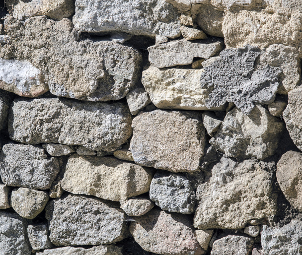 texture of the old masonry/stonework with rocks of various sizes - Photo, Image