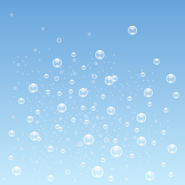 青い泡の背景。ベクトル - ベクター画像