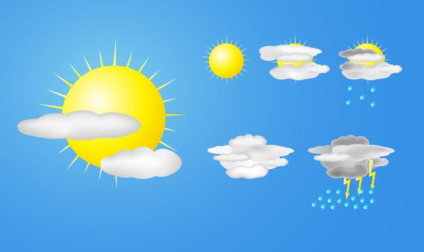 Weather icons - Vector, Imagen