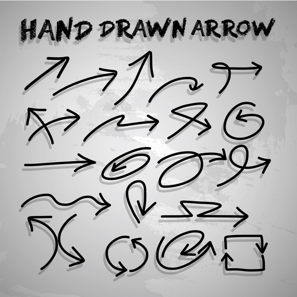 Hand drawn arrow set. - Vector, Image