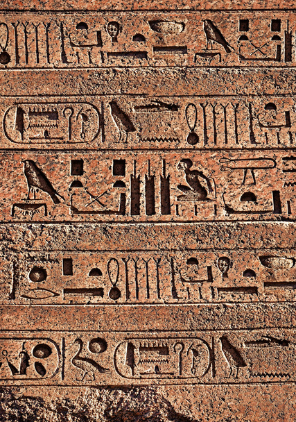 Jeroglíficos de Egipto en la pared
 - Foto, imagen
