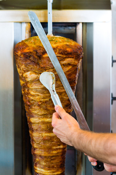 Kebab - Donateur chaud avec des ingrédients frais
 - Photo, image