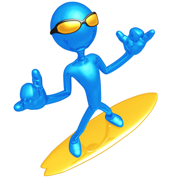 χαλαρά surfer "κολλάει" - Φωτογραφία, εικόνα