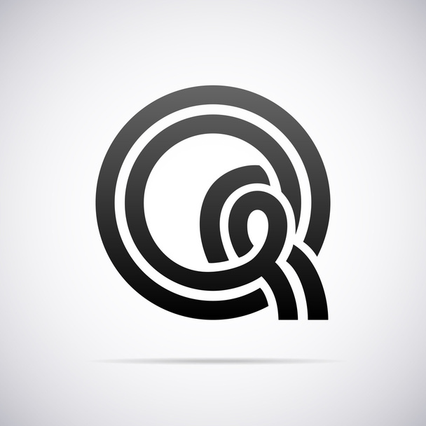 Q. デザイン テンプレートの手紙のためのベクトルのロゴ - ベクター画像