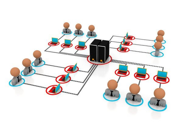 Sieć serwerów - Zdjęcie, obraz