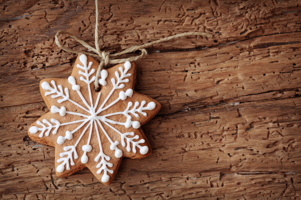 Gingerbread snowflake - Valokuva, kuva