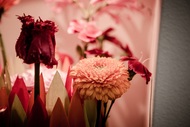 flores rojas en jarrón
 - Foto, Imagen