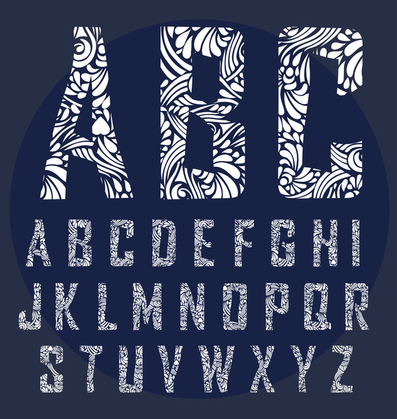  Calligraphic alphabet. Design elements  - Vecteur, image