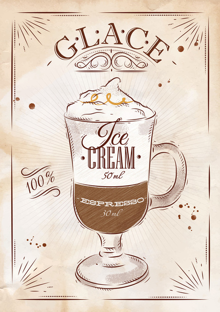 Poster glace kraft - Vector, Image