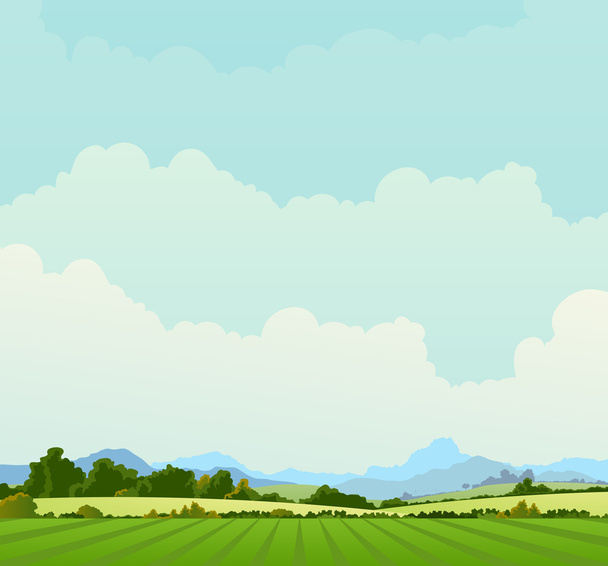 Country Landscape Background - Vector, Image