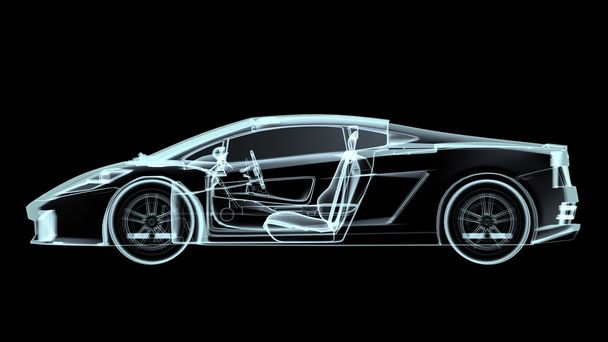 vykreslování 3D cg automobilu - Fotografie, Obrázek