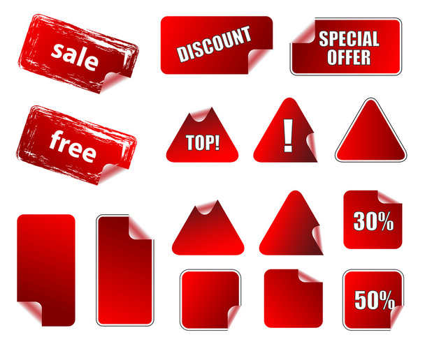 Collection of promotion vector labels. Different shapes, easy to - Vector, afbeelding