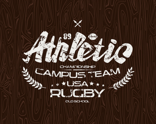 Rugby je znak s ošuntělý textury  - Vektor, obrázek