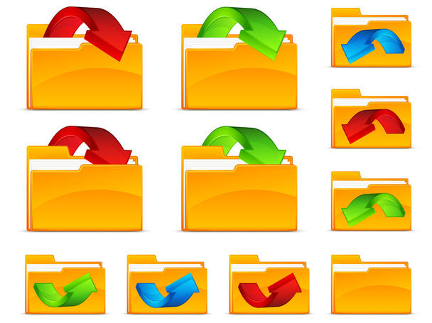 Folders with arrows - Vecteur, image