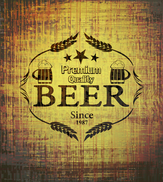birra di qualità premium su texture vintage
 - Vettoriali, immagini