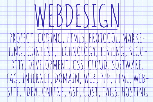 chmura słowa webdesign - Zdjęcie, obraz