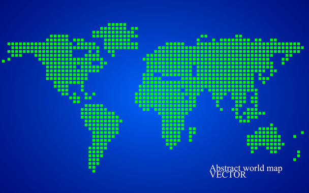 Abstracte wereldkaart. Kleurrijke pixel achtergrond. Vectorillustratie. EPS-10 - Vector, afbeelding