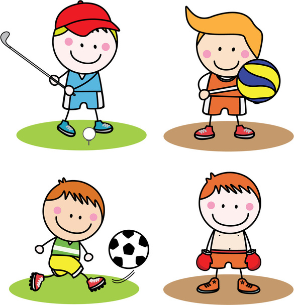 Kids sport collection - Vektor, kép