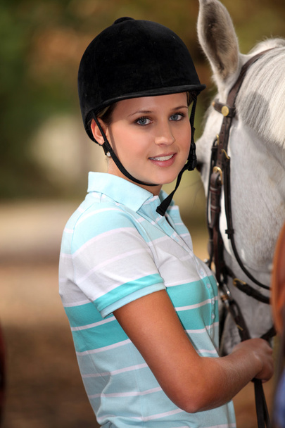 Female horserider - Φωτογραφία, εικόνα