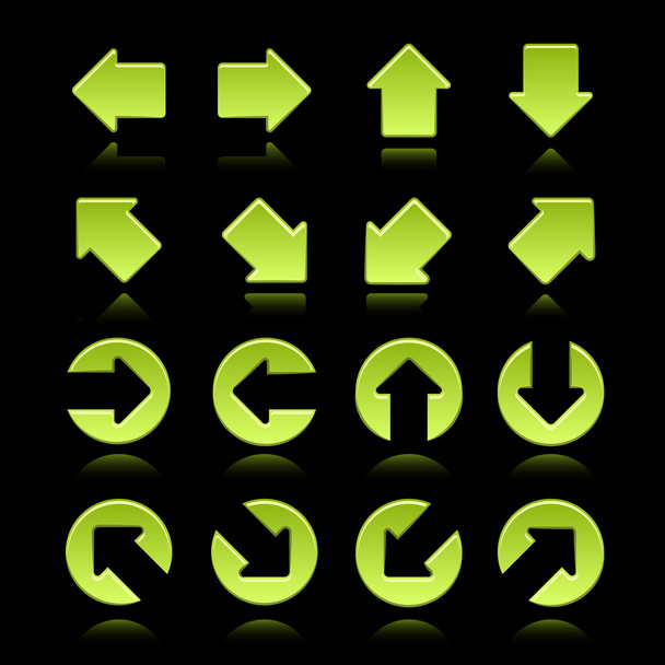 modern green arrows set - Vettoriali, immagini