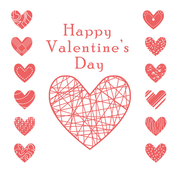 Valentine heart vector set  ,love symbol icon. - Vector, Imagen