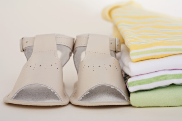 pair of soft baby shoes - Fotó, kép