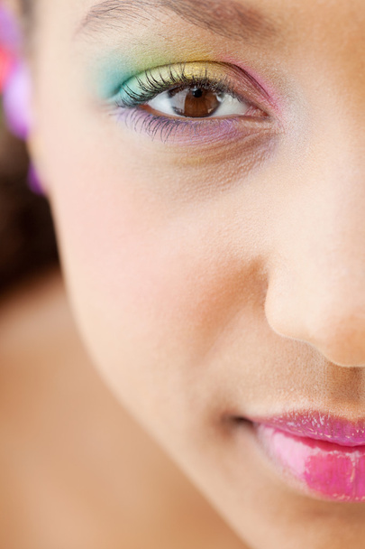 beauty portrait of a young girl face - 写真・画像